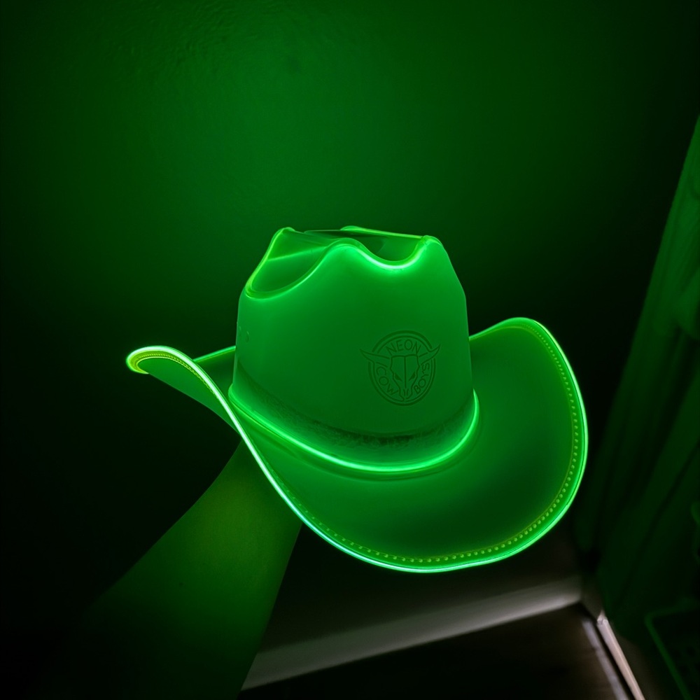 Neon Cowboy Green Hat
